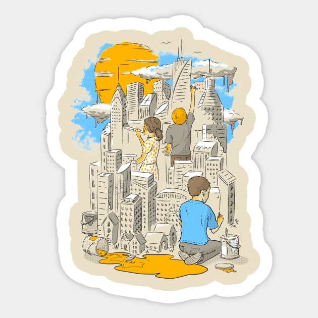 The Children's City Sticker by moritzstork